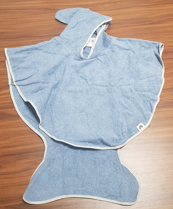 Bath Cape Small Light Blue Baby Bites 020 PIZA BICI S New 87cm 71cm