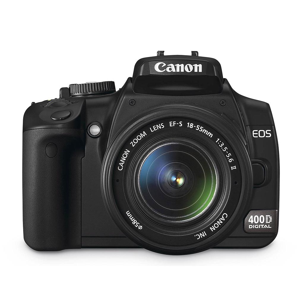 Canon EOS 400D 10pm with 18 55mm DX lens Black Color Open Box