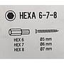 Guex Hexagon Bits 6,7,8mm 3 Pcs